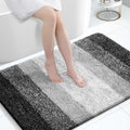 OLANLY Large Bathroom Rugs - Extra Soft Microfiber Mat 47x32 | Quick Dry & Machine Washable, Black