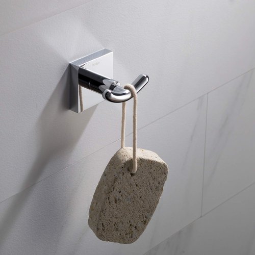 Kraus Ventus Bathroom Robe and Towel Double Hook, Chrome Finish, KEA-17702CH