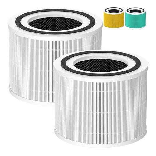 2 Pack 240 Replacement Filter Compatible with Puro 240 Air Purifier, 3-in-1 Filter Replacement with Activated Carbon Layer