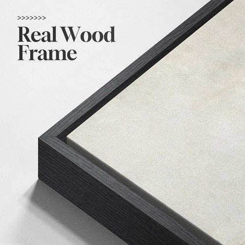 Large Framed Abstract Nature Landscape Wall Art - Set of 3 Modern Canvas Prints | 24x36 Inch Green Lake Decor