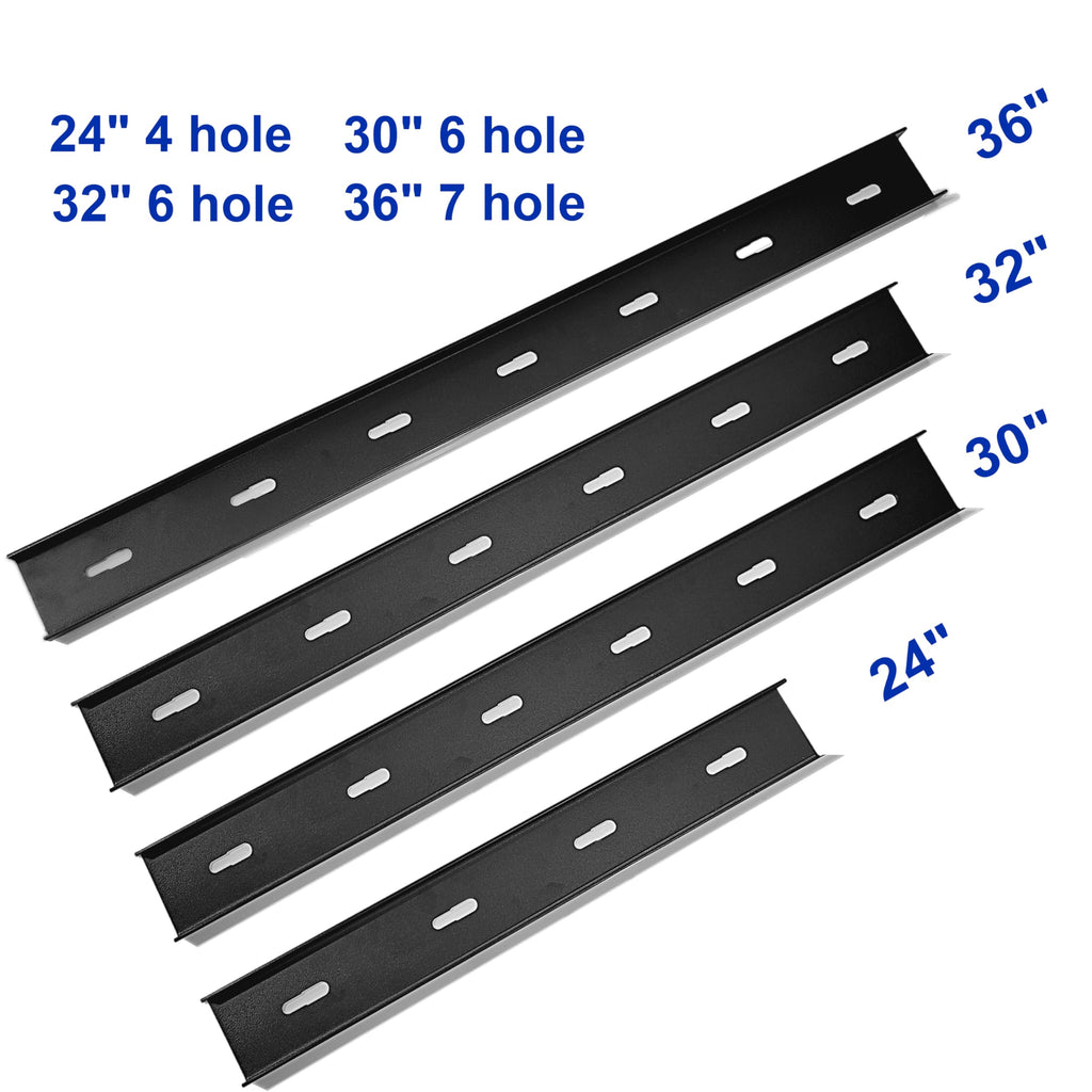 ICITYWALL 2 Pack 32" L x 3" W C Channel Steel Support, 3/4" Leg, Metal Support Bracing Hidden C Bracket for Table Top Live Edge Slab Woodworking, Black Coat Finish 6 Holes, Inserts & Bolts Included