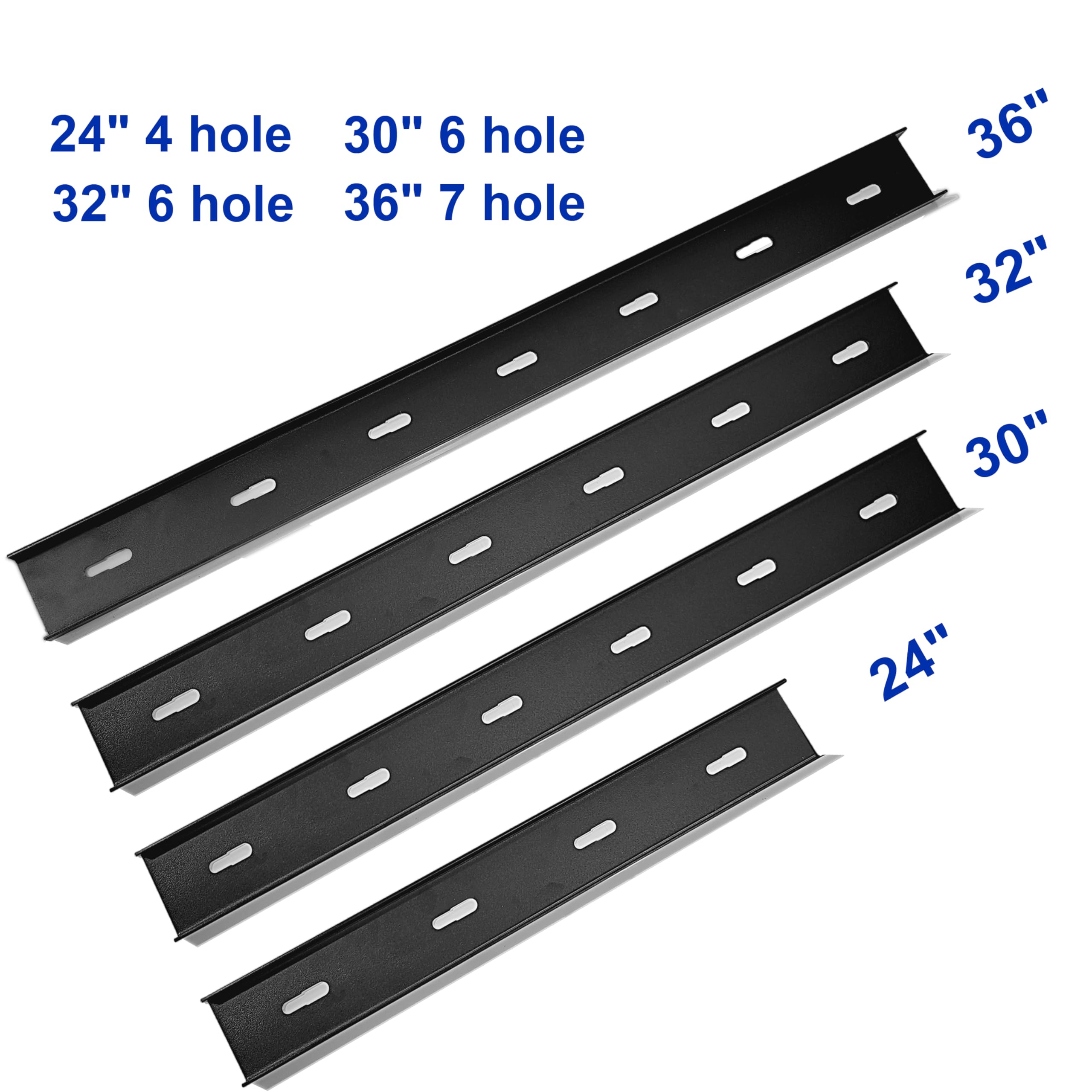 ICITYWALL 2 Pack 32" L x 3" W C Channel Steel Support, 3/4" Leg, Metal Support Bracing Hidden C Bracket for Table Top Live Edge Slab Woodworking, Black Coat Finish 6 Holes, Inserts & Bolts Included