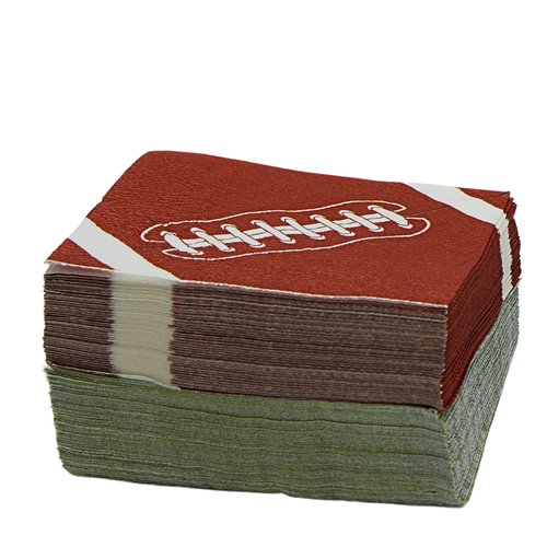 4E's Novelty 80 Pack Football Disposable Paper Napkins Bulk, Perfect for Football Birthday Party Decorations, Football Party Supplies, Football Game Day Napkins, Football Decor, Football Party Napkins