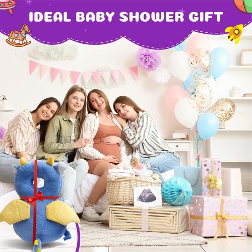 HippoBaby Baby Head Protector Backpack – Toddler Safety Cushion for Crawling & Walking – Infant Fall Protection Pillow with Adjustable Straps – Comes with Knee Pads & Non-Slip Baby Socks (Elephant)