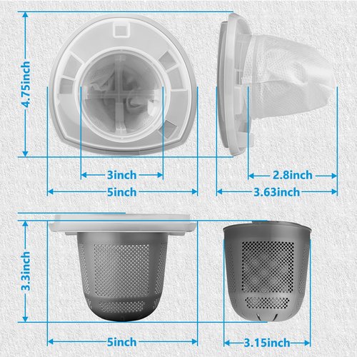 LEFITPA 2 Pack Replacement 90558115 Pre Filter for Black & Decker CHV1410B CHV1510 CHV1410 CHV1410L BDH1220AV BDH2000L BDH2010LP Vacuum Models