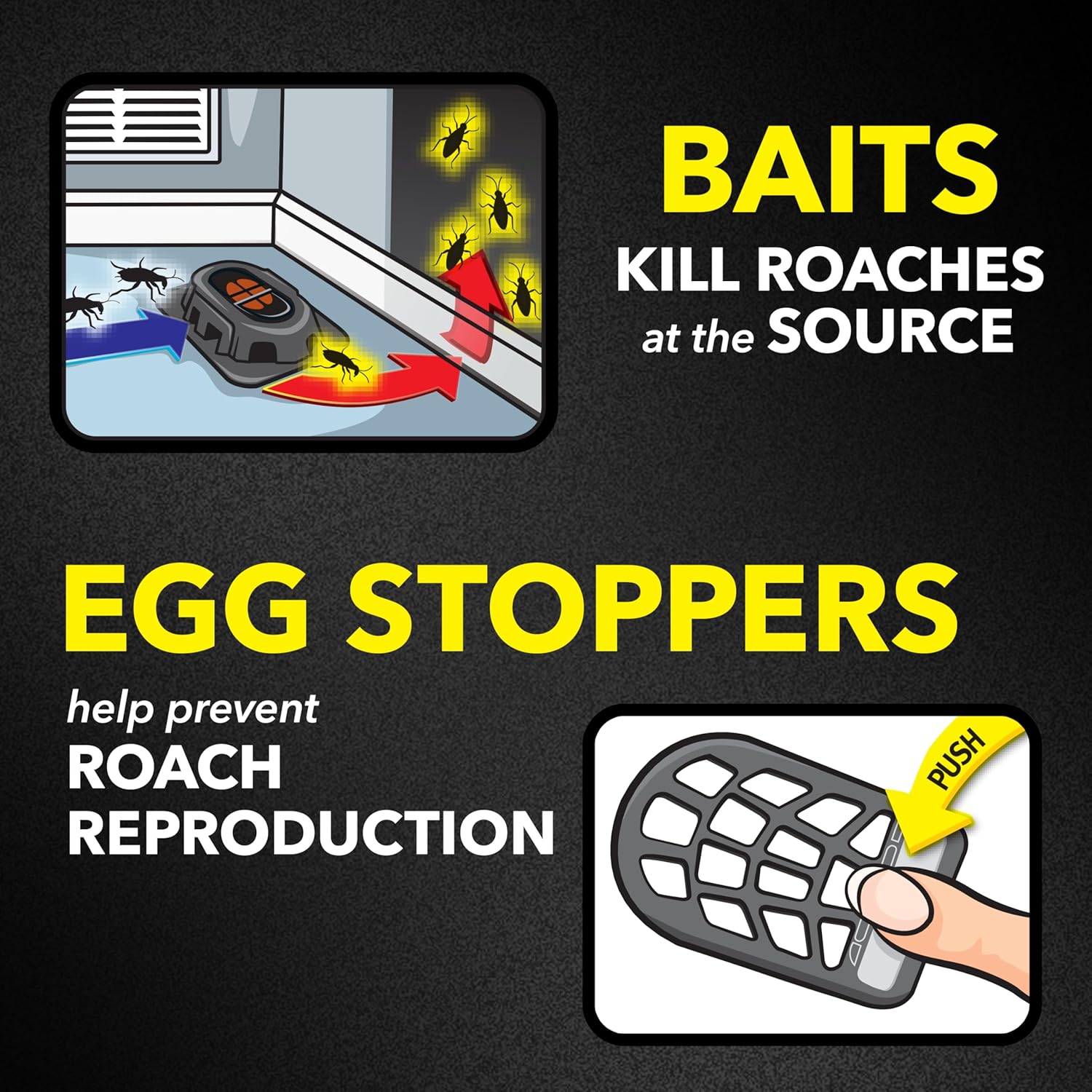 Raid Roach Killer Baits - Effective Pest Control with Egg Stoppers | 12 Count Pack