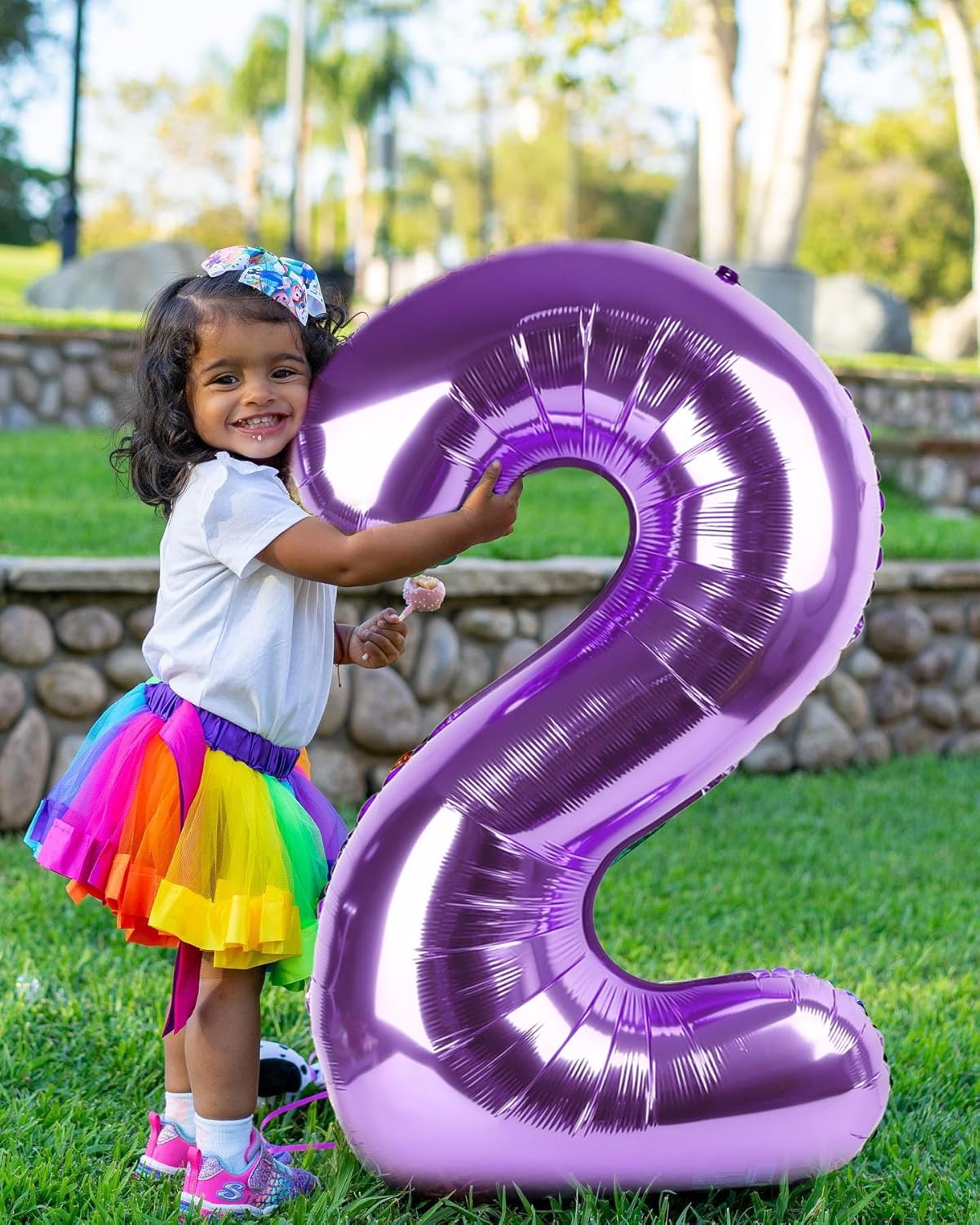 Skiennix 40-Inch Purple Number Balloons - Perfect for 2nd, 12th, 21st Birthday Celebrations & Events