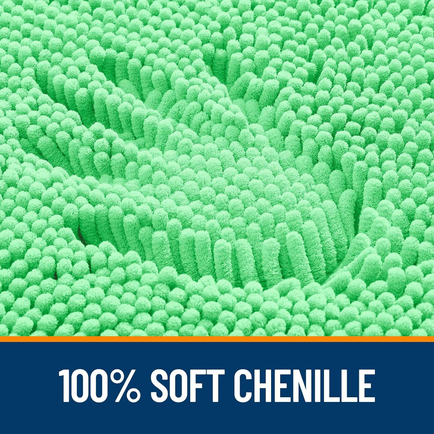 OLANLY Bath Rugs - Extra Soft Chenille, Quick Dry & Absorbent | 24x16 Inches, Mint Green