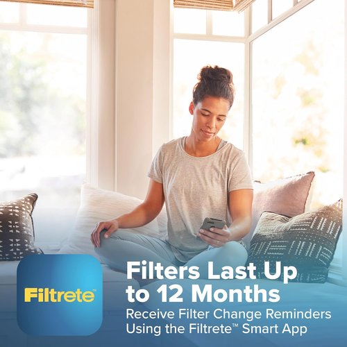 Filtrete Refillable Air Filter - MPR 1550, MERV 12, Allergen & Virus Protection - 16x25x4, 2 Pack