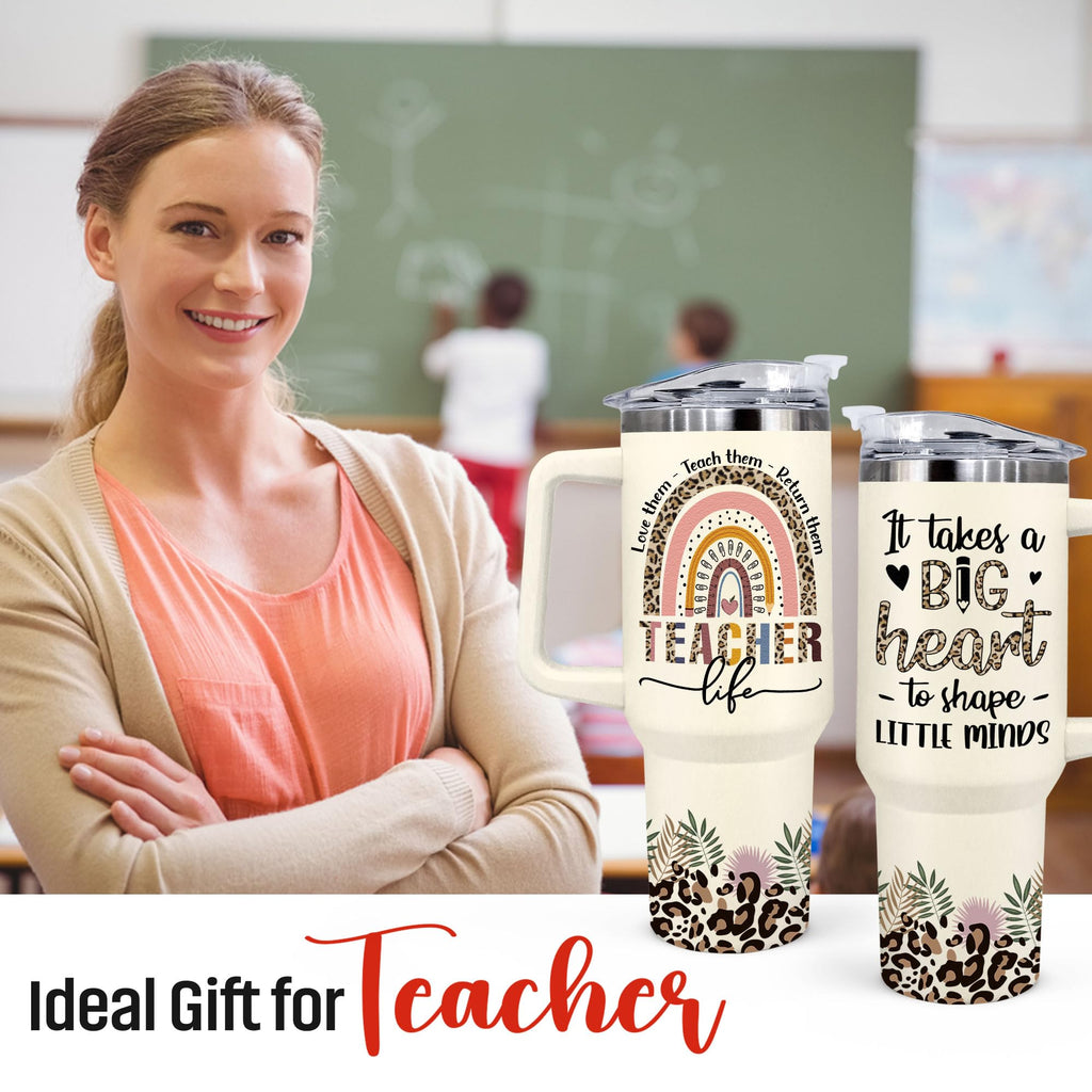 GOOLERY Teacher Appreciation Gifts for Women, Teacher gifts for Women - Gifts for Teachers Appreciation Week, End of Year, Birthday, Christmas, Back To School - Teachers Cup, teacher Tumbler 40Oz