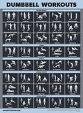 Palace Learning Dumbbell Workout Exercise Poster - Laminated, 18" x 24" | Dark Design