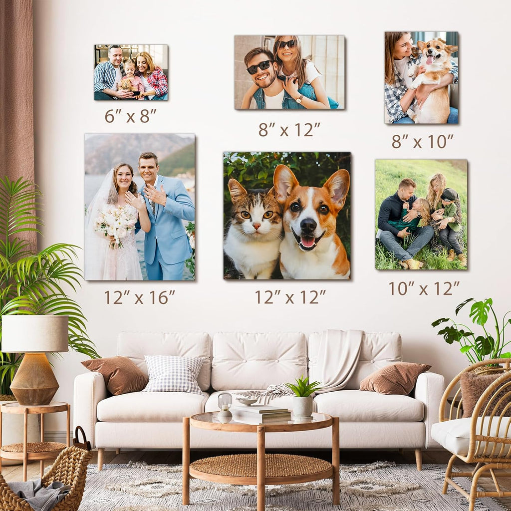 Xrlsg Custom Canvas Prints - Personalized Wood Framed Wall Art for Home Decor | 8" W x 10" H - Portrait