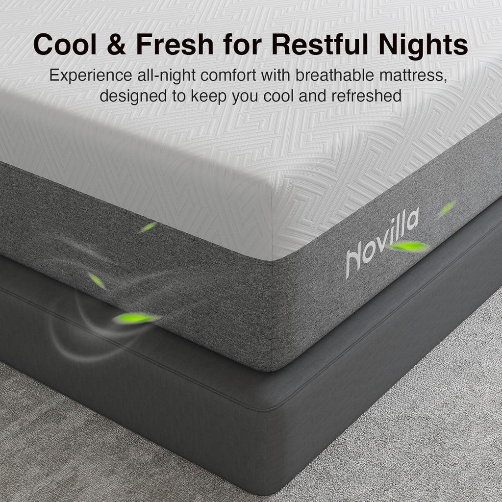 Novilla Mattress - 14 Inch Gel Memory Foam Full Size | Supportive, Pressure-Relieving Comfort