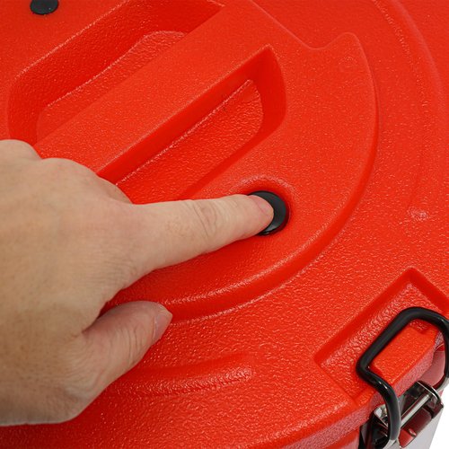15L Portable Commercial Food Warmer, Insulated Bucket, Insulated Soup Container, Insulated Soup Carrier, Commercial Soup Containers with Lids for Kitchens, Parties (Red)