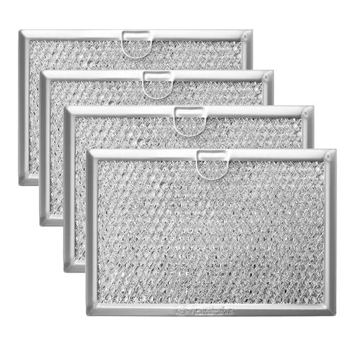 4Pcs 5304464105 5304509444 Frigidaire Microwave Grease Filter, 5"x7-5/8"x3/32" Compatible with WB06X10608 5304517871 4920114 AP6809087 PS12585760 EAP12585760 by TOMOON