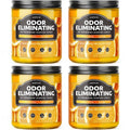 AOOVOO 4 Pack Citrus Lemon Odor Eliminating Highly Fragranced Candle - Eliminates 95% of Pet, Smoke, Food, and Other Smells Quickly, Non Toxic Air Freshing Soy Candle