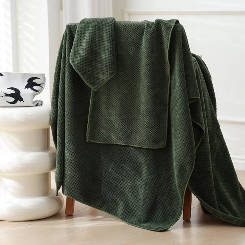 Akzpe 30x60 Inches Extra Large Bath Towels Set Super Soft Absorbent Luxury Microfiber Towels for Bathroom(Olive Green, 6PCS)