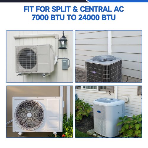 Cestluck Mini-Split AC Line Set Cover: 3" 25.5 Ft Line Hide for Mini Split Central AC HVAC Heating System - Waterproof PVC Outdoor Pipe Cover Split Unit Line Guard Decorative Refrigerant Line Cover