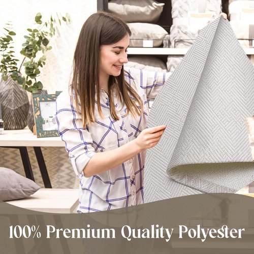 Majestic Giftware Polyester Tablecloths for Rectangle Tables | (54/72) - TC1336 Jacquard Desert White Gold Print Hem Stitch Dining Table Cover | Decorative Washable Tablecloth for Kitchen, Dining