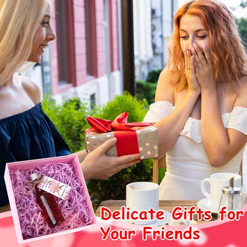 50 Pack Happy Galentine's Day Party Favors Mini Liquor Bottles 1.7oz/50ml Empty Plastic Reusable Small Alcohol Bottles with Silver Screw Caps Tags Twines for Wine Drinks Juicing Supplies