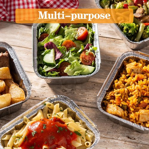 WAWINY 9x11 Aluminum Pans, 10PCS Extra Heavy Duty Disposable Foil Pans for Family Parties And Outdoor Camping, Can Be Used For Baking, Freezing Food, And Serving food (Bottom size: 8X11.1in) (10pack)