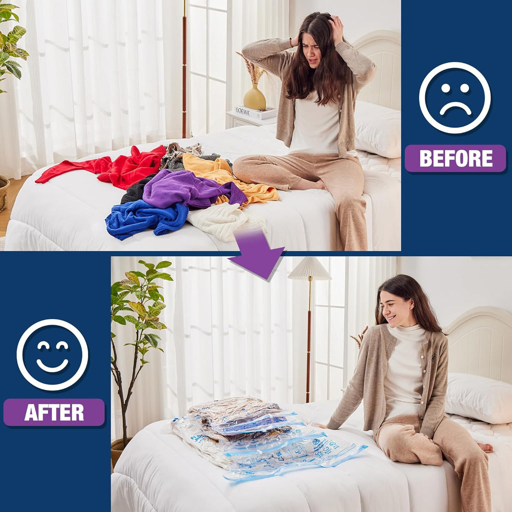 XXL Jumbo Vacuum Storage Bags by [Brand Name] - Extra Large 47''x35'' for Blankets & Comforters | 4 Pack with Hand Pump