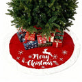 48 Inch Christmas Tree Plush Skirt,Faux Fur Christmas Tree Skirt with Snowflakes,Christmas Decorations Tree Base Skirt for Xmas Tree Decoration,Holiday Home Party Decor