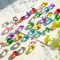 HDCRYSTALGIFTS 36pcs Multi-Color Art Glass Diamonds - Elegant Crystal Gems for Weddings & Parties