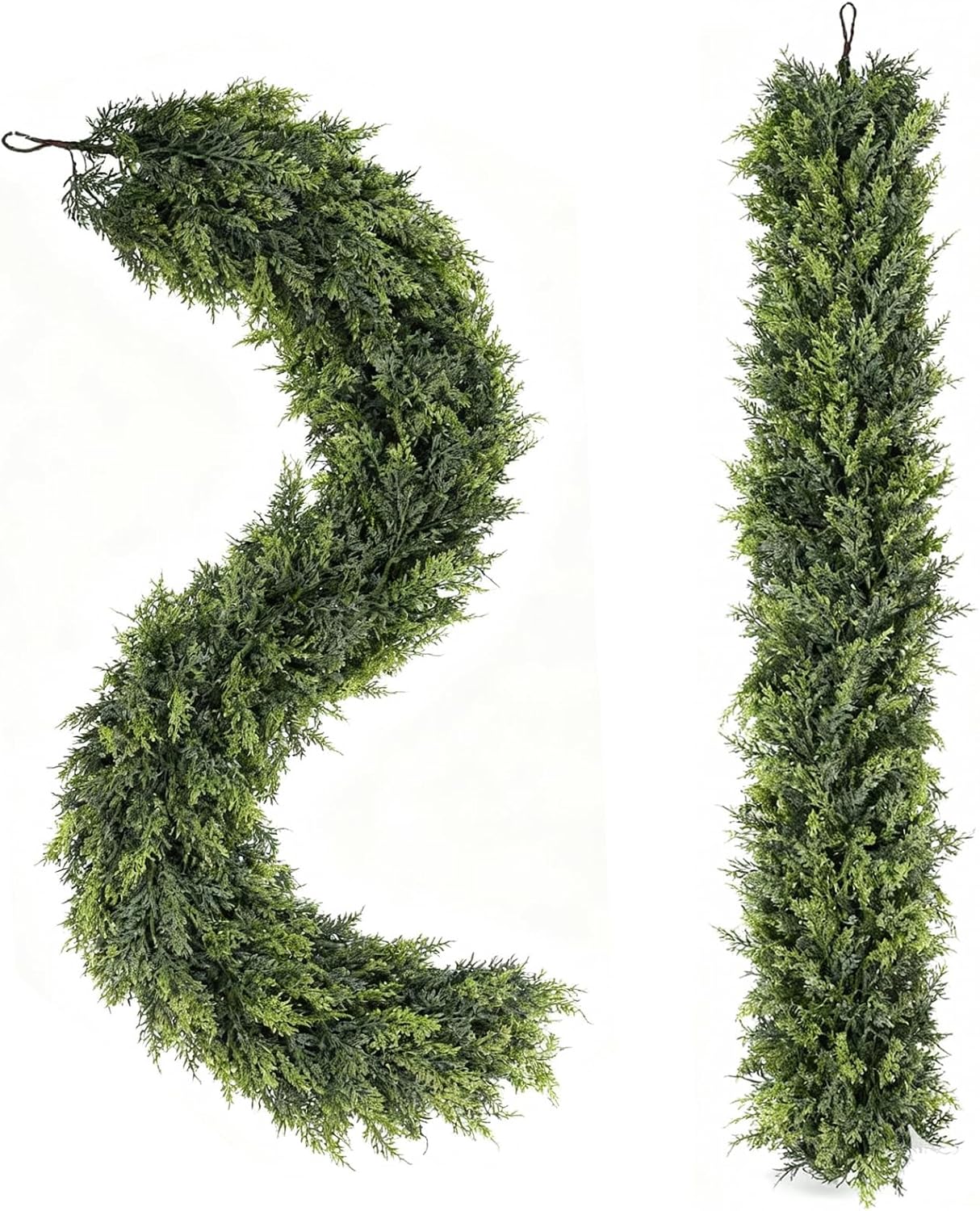 Bdor 6ft Artificial Cedar Garland - Realistic Faux Greenery for Holiday Decor | Perfect for Mantels, Staircases, Doorways