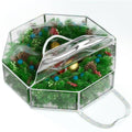 Homyfort 24" Christmas Wreath Storage Container - Waterproof Heavy Duty Wreath Bag with Reinforced Handles, Transparent PVC Wreath Holder for Xmas Holiday Seasonal Wreath Garland