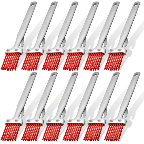 Carlisle FoodService Products 4040305 Silicone Basting Brush with Hook, 2", Red (Case of 12)