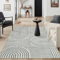 Lahome Abstract Bedroom Rug, Soft 4x6 Rug Ultra-Thin Washable Area Rugs for Living Room, Modern Black Rug Non-Slip Throw Carpet for Entryway Office Kitchen Darrell(4'x6',Black)