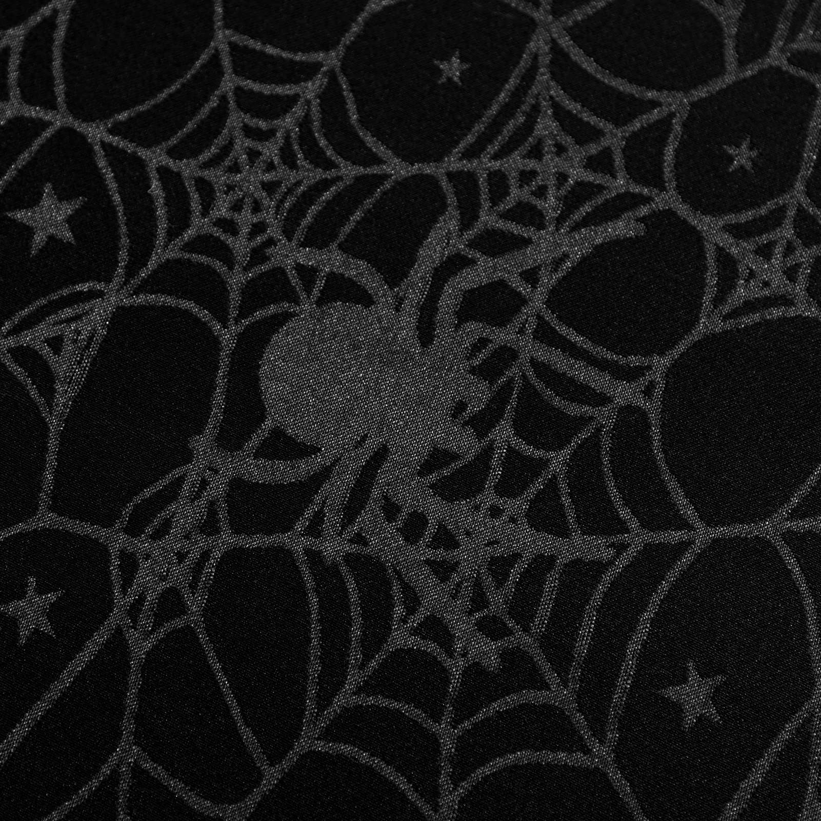 joybest Halloween Tablecloth Black Spider Web Table Cloth Spillproof Fabric Table Cover for Dining Party, Halloween Decorations, Rectangle 60 x 120 Inch