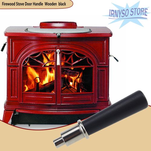 lrnyso Firewood Stove Door Handle Wooden Black 000-43420005854 30004175K fits Vermont Castings Defiant, Encore, Intrepid, Madison, Vigilant, Stardance, Pinnacle Gas Wood Stoves