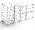 Prsildan Acrylic Drawer Organizer - 17 Clear Stackable Drawers for Craft, Makeup & Jewelry Storage