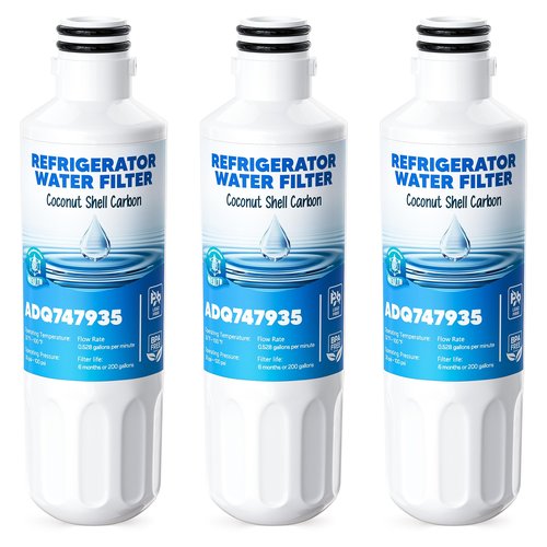LT1000P Water Filter Replacement Fit for L-G Lt1000P/PC/PCS Compatible with L-G Models ADQ747935, ADQ74793501/02, MDJ64844601, LFXS26973S, LMXS30796S Water Filters, 3Packs By AVXBYR