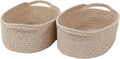 JMvicyroam Woven Storage Baskets - Small Rope Bins with Handles for Organizing Shelves & Closets | 2-Pack