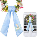 VitalCozy Easter Bunny Wreath Sash - Satin Ribbon for Monogrammed Decor | Indoor/Outdoor Use