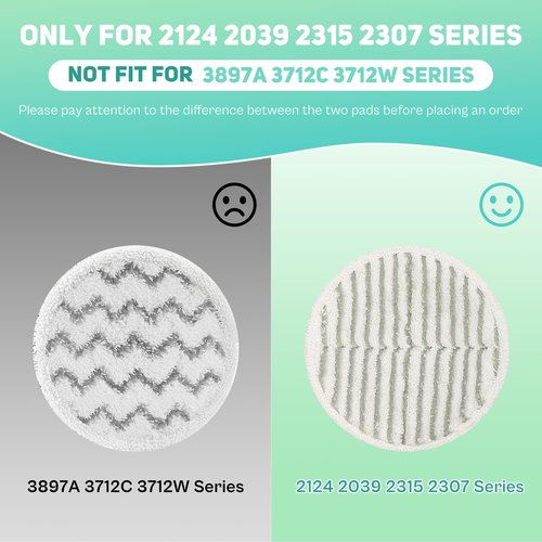 2124 Replacement Pads for Bissell Spinwave Spin Mop, 2 Scrubby Pads and 4 Soft Pads Compatible with Bisell Spinwave 2039 2039A 2039Q 2039T 2039W 20391 20395 20399 2307 23157 2315A Mop Pad Kit LUXRILIX
