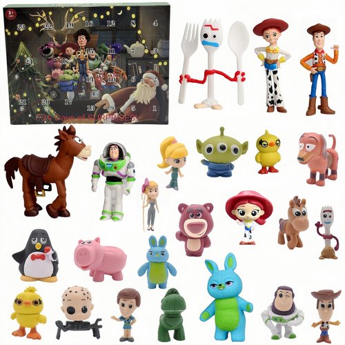 Advent Calendar 2025 Toys,24 Days Countdown Calendar to Christmas Surprise Set with Anime Figure, Ideal Xmas Gifts
