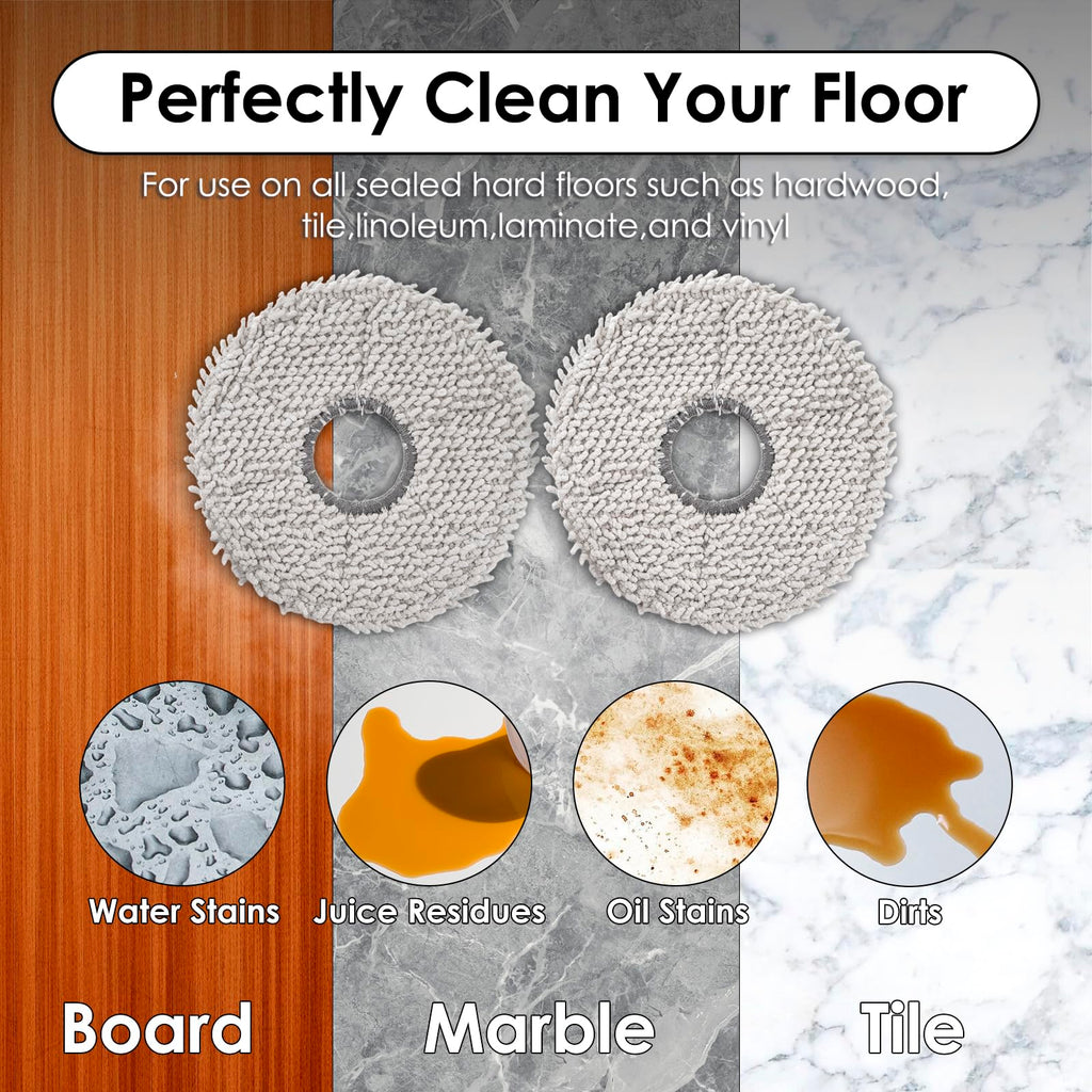 (4 Pack) Mop Pads for ECOVACS DEEBOT T30 Pro Max/ T30 Pro Omni/ T30S/ T30S Combo/ T30C Omni/ X5 Pro Omni/ X2 Omni X2 Pro T20 Omni X1 Omni X1 PRO Omni X1 PLUS T10 Omni T10 Turbo Yeedi M12 Pro+ X1 Turbo