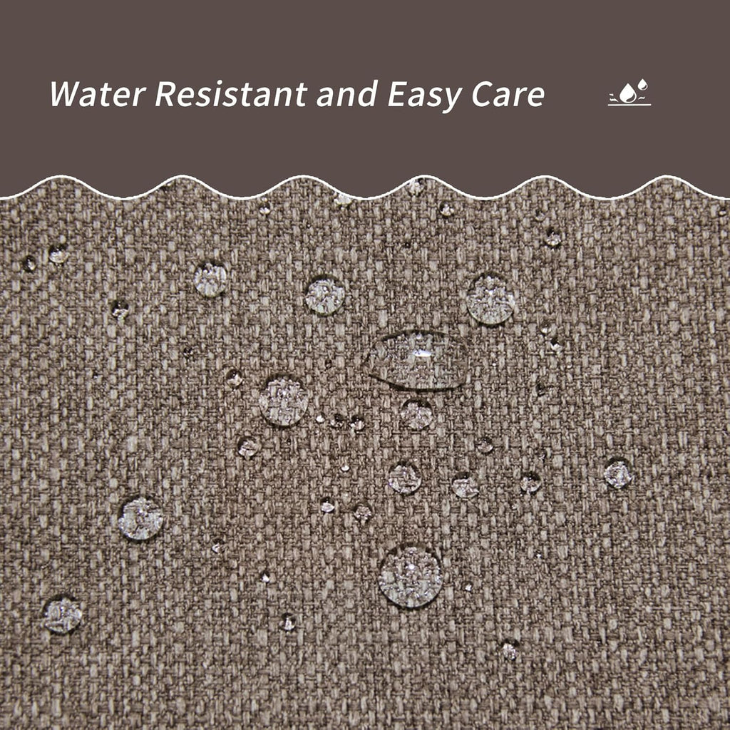 Regine Switzerland Faux Linen Tablecloth - Waterproof & Wrinkle-Free | 71x55 Inches, Taupe Brown