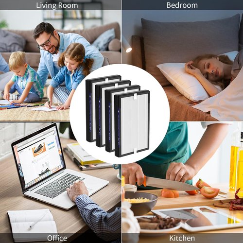 4 Packs F2 A2 Replacement Filters Compatible with 3M Filtrete Room Air Purifi-er Models FAP-C02WA-G2 FAP-C03BA-G2 FAP-T03BA-G2 FAP-SC02N FAP-SC02W FAP-C02-A2 FAP-C03-A2 FAP-T03-A2