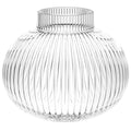 YANWE1 Round Glass Vase, Flower Vases for Bouquet, Ribbed Glass Vases for Flowers, Small Clear Vase for Living Room, Office, Coffee Table, Shelf, Wedding, 6 Inches