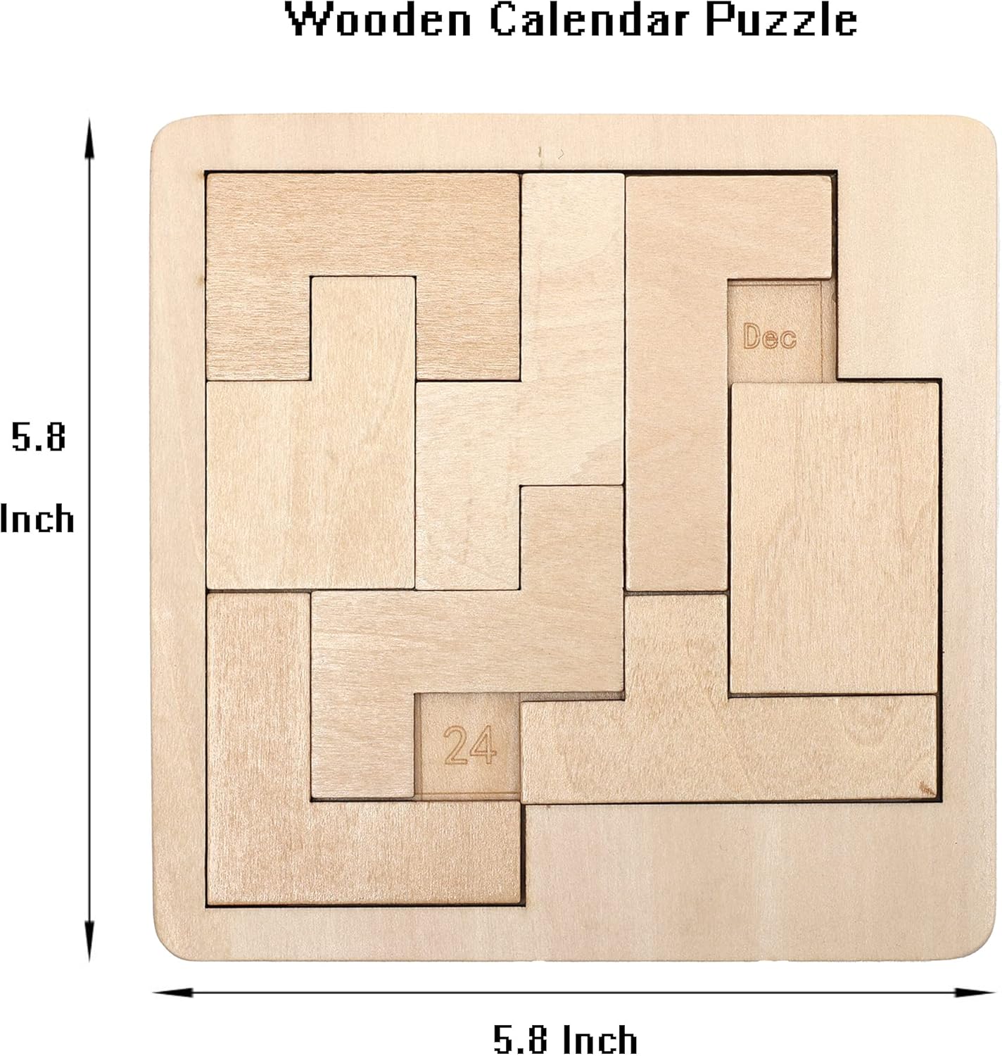 Skiennix Daily Calendar Puzzle - Challenging Wooden Puzzle for Adults | Perfect Easter & Christmas Gift