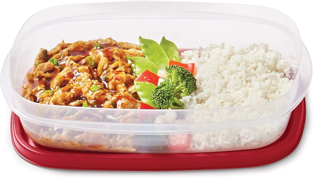 Rubbermaid EasyFindLids Meal Prep Containers - 5.5 Cup Capacity in Vibrant Red Color