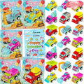 Easter Basket Stuffers for Kids School - 27PCS Valentine Gifts with Pull Back Cars Truck Vehicles Set for Boys Girls, Construction Toy for Class Party Favors, Potty Training Reward for Kid Classroom