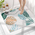 Square Shower Mat, Yonala 24 x 24 Inch Stylish Non Slip Square Bath Mats for Walk in Shower Stall, Soft PVC Loofah Anti Slip Shower Mat for Elderly, Shower Floor Mat for Tile Floor