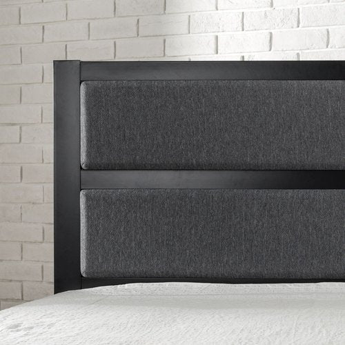 Zinus Modern Studio Upholstered Metal Headboard, Full