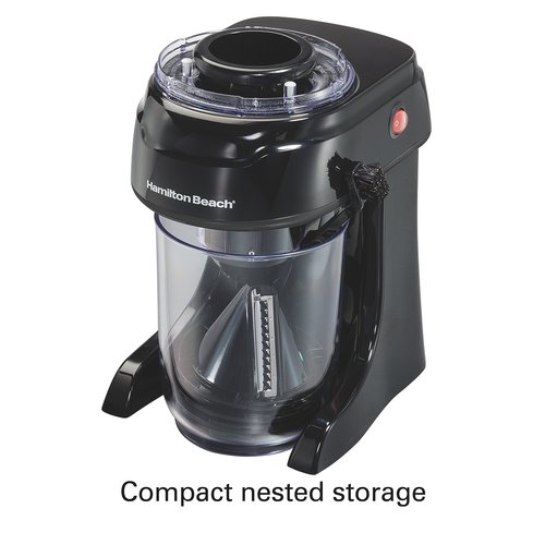 Hamilton Beach 3-in-1 Electric Vegetable Spiralizer for Veggie Noodles, Zoodle Maker & Slicer With 3 Cutting Cones for Spaghetti, Linguine, and Ribbons, 6-Cups, Black (70930)